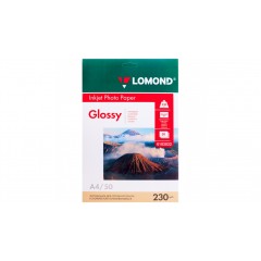 Бумага А4 для стр. принтеров Lomond, 230г/м2 (50л) гл.одн. 0102022