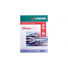 Бумага А3 для стр. принтеров Lomond, 200г/м2 (50л) гл.одн. 0102024