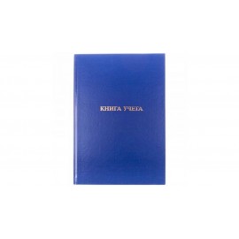 Книга учета A4 192 л в линейку, офсет 60 г/м, 92% белизна, твердая обложка бумвинил + тиснение фольгой, КУ-562