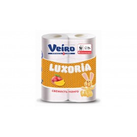 Бумага туалетная VEIRO Luxoria Aroma, 3-сл., 6 шт/уп, белая, арт. 5C36