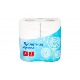 Бумага туалетная OfficeClean, двухслойная, 4 рул./уп.