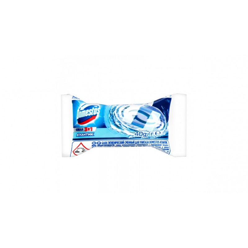 Блок гигиенический сменный для унитаза DOMESTOS Атлантик, 40гр.