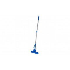 Швабра самоотжимная OfficeClean Professional с губ. насадкой, ПВА 27см, ролик. отжим, телеск. ручка 70-125 303270