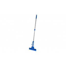 Швабра самоотжимная OfficeClean Professional с губ. насадкой, ПВА 27см, ролик. отжим, телеск. ручка 70-125 303270