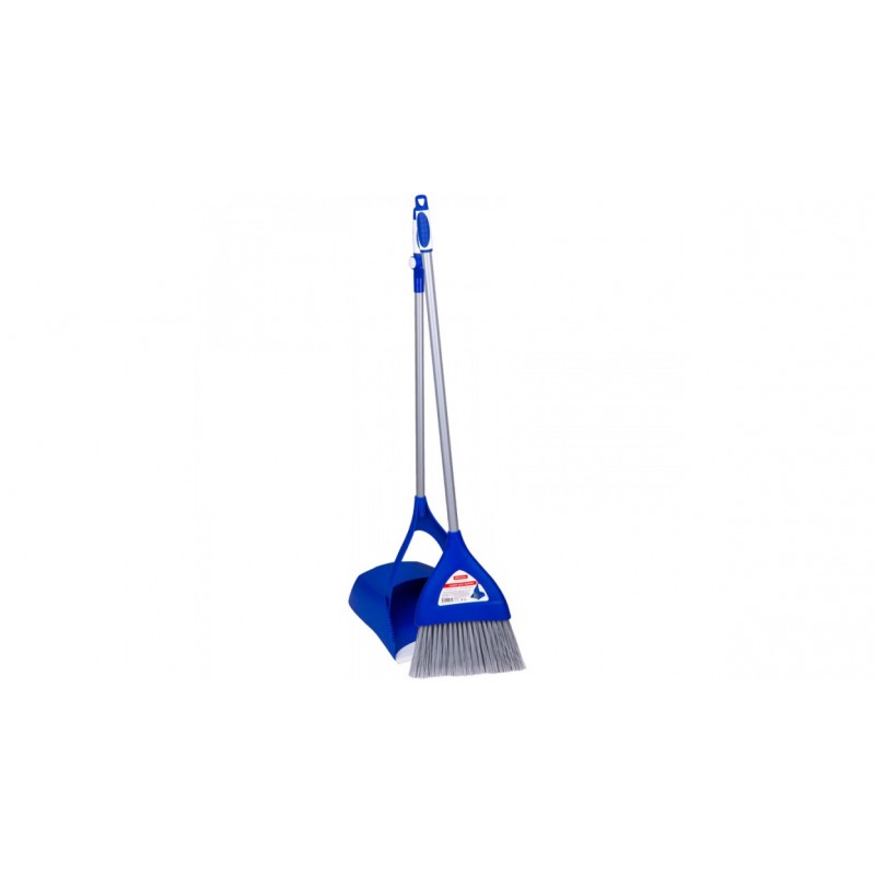 Набор для уборки (Совок для мусора OfficeClean Professional со щеткой-сметкой, складной, метал. ручка 66см, резин. кромка), 266767