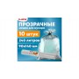 Мешки для мусора 240л, прозрачные в рулоне 10 шт, ПВД 80 мкм, 90х140 см, 609212
