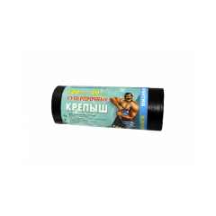 Мешки для мусора 120л., 20шт. в рулоне, "Крепыш", цв.черный
