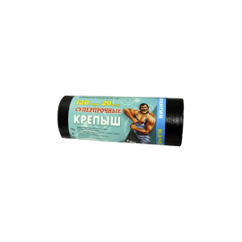 Мешки для мусора 120л., 20шт. в рулоне, "Крепыш", цв.черный