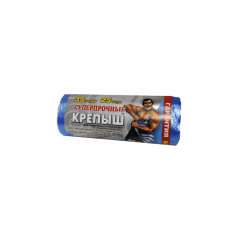 Мешки для мусора 35л., 25шт.в рулоне, "Крепыш", цв.синий