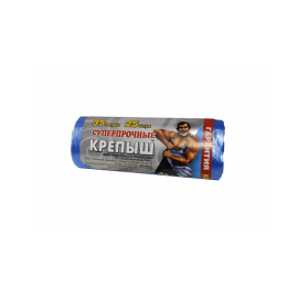 Мешки для мусора 35л., 25шт.в рулоне, "Крепыш", цв.синий