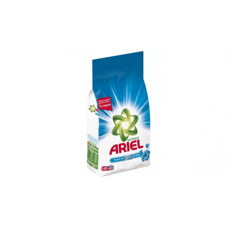 Порошок стиральный СМС Ariel Automat Touch of Lenor Fresh, 3кг.