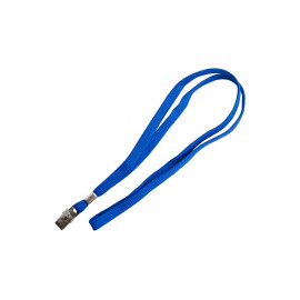 Держатель для бейджа Silwerhof 1534101, 45см клип текстиль синий (упак.:10шт)