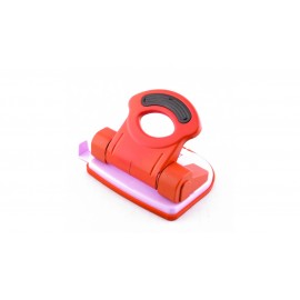 Дырокол KANEX MOD-20PP на 20л., металлический, с линейкой, красный, NEW