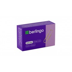 Скрепки 28мм, Berlingo, 100шт., золотистые, карт. упак. BK2516
