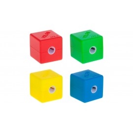 Точилка пластиковая Milan "Cubic", 1 отверстие, контейнер, арт. 20154216