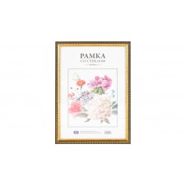 Рамка пластиковая 21*30см, № 9, золото, арт. 234015
