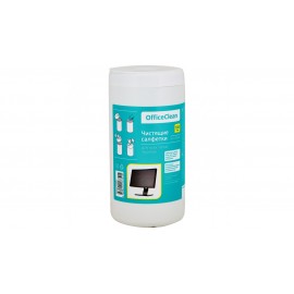 Салфетки чистящие влажные OfficeClean, для экранов, в тубе, 100шт. 260884