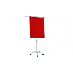Флипчарт стеклянный магнитно-маркерный Classic Boards BMF96-VA1/G, 90x60см (красный), мобильный на колесиках, регулируемая высота