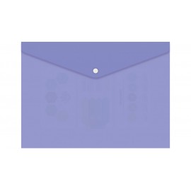 Конверт на кнопке Бюрократ Pastel -PKPAST/VIO A4 пластик 0.18мм фиолетовый кнопка белая, 1604393