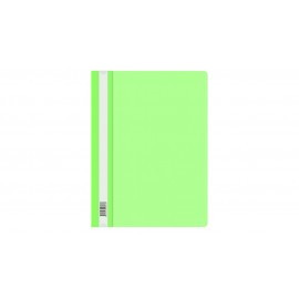 Папка-скоросшиватель Бюрократ Double Neon -PSLDNE/LETT A4 прозрач.верх.лист пластик салатовый 0.14/0.18