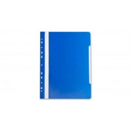 Папка-скоросшиватель Бюрократ -PS-P20BLU A4 прозрач.верх.лист боков.перф. пластик синий 0.12/0.16