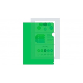 Папка-уголок Бюрократ -EE310/1GREEN A4 пластик 0.15мм зеленый