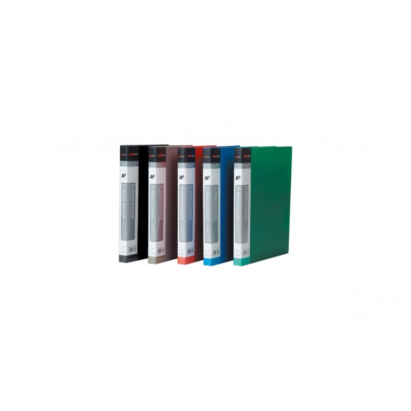 Папка на 2 кольцах А4, 25мм, 950мкм, пластик, синяя, арт. US-1012/2R blue