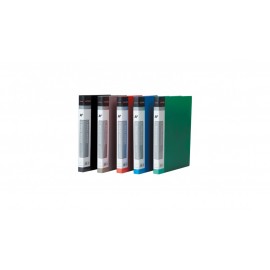 Папка на 2 кольцах А4, 25мм, 950мкм, пластик, черная, арт. US-1012/2R black