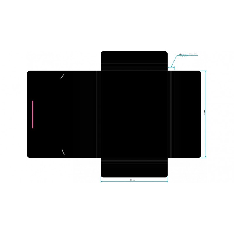 Папка на резинке Бюрократ Black Opal BL510/1 A4 пластик кор.30мм 0.5мм черный