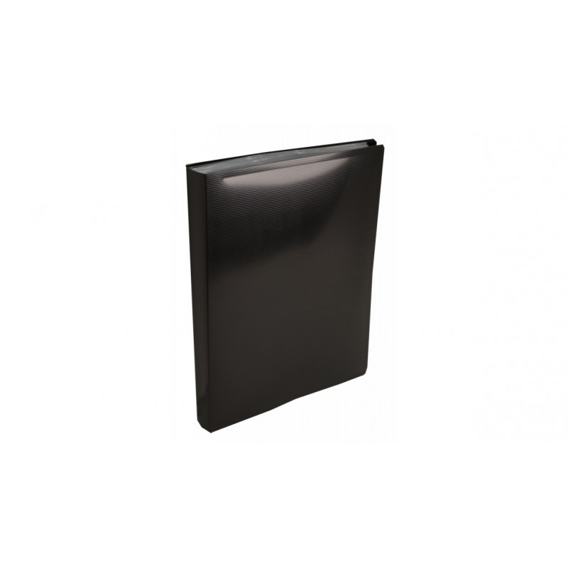 Папка с 100 прозр.вклад. Бюрократ DeLuxe DLVBOX100BLCK A4 пластик 0.7мм черный в коробе