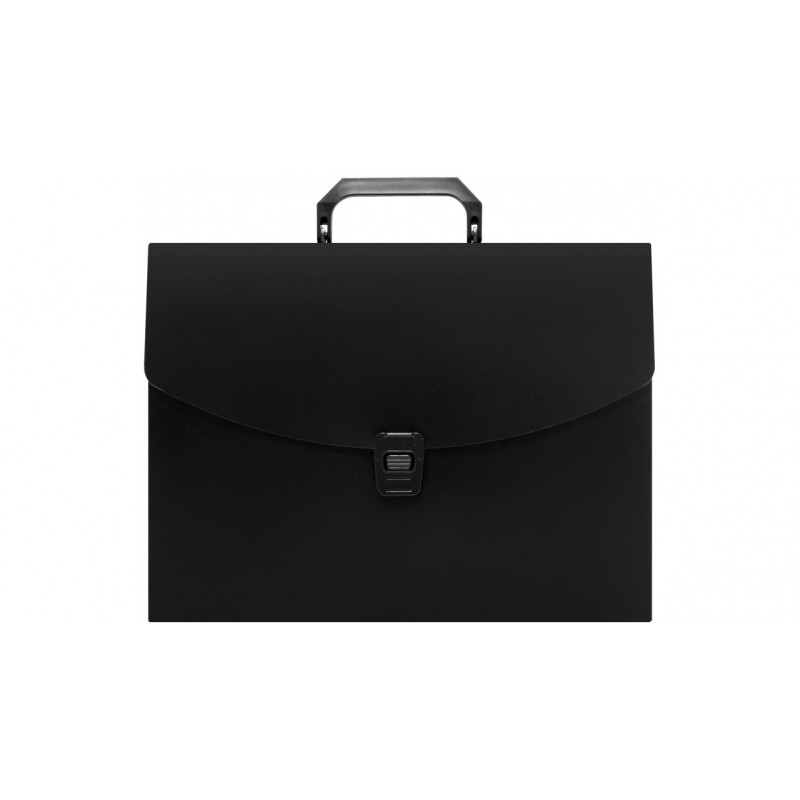 Портфель Бюрократ -BPP01BLCK 1 отдел. A4 пластик 0.7мм черный