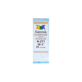 Иглы для шитья ручные Gamma N-271, 12см, 25шт. в конверте 3140572052