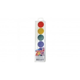 Краски акварельные медовые 6 цветов BG "Color Animal" пласт. уп. с европодвесом и прозрачной крышкой, арт. KA6C_EpP 3257