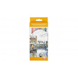 Карандаши цветные Color pencils 24 цв., шестигранные, пластиклвые,коробка/европод., 1408206