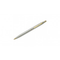 Ручка шариковая Luxor "Sterling" синяя, 1,0мм, корпус хром/золото, кнопочный механизм 8210