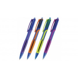 Ручка шариковая авт., масляная, BRAUBERG "Phantom color" OBPR204, СИНЯЯ, узел 0,7 мм, линия письма 0,35 мм, 142938