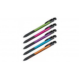 Ручка шариковая Berlingo "Color Zone stick" 0,7мм, синяя, прорезиненный корпус ассорти CBp_70950