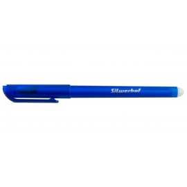 Ручка гелевая стираемая Silwerhof Erase matt, d=0.5мм синяя, сменный стержень, линия 0.3мм, 1507522