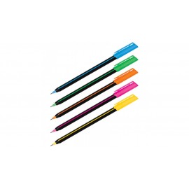 Ручка шариковая Luxor "Stick Soft Touch" синяя, 0,7мм, корпус ассорти, масляной стержень,19700/50BX