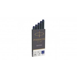 Картридж с чернилами QUINK для перьевой ручки, LONG, упаковка из 5 шт., арт. PARKER-S0116240, PARKER-S0116200, цвет чернил синий
