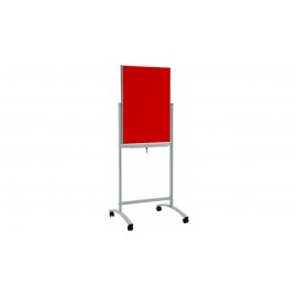 Флипчарт стеклянный магнитно-маркерный Classic Boards BMF96-E7/G, 90x60см (красный), мобильный на колесиках
